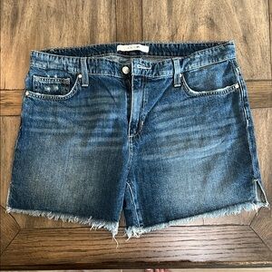 Joe's Jeans Blue Denim Frayed Hem Shorts